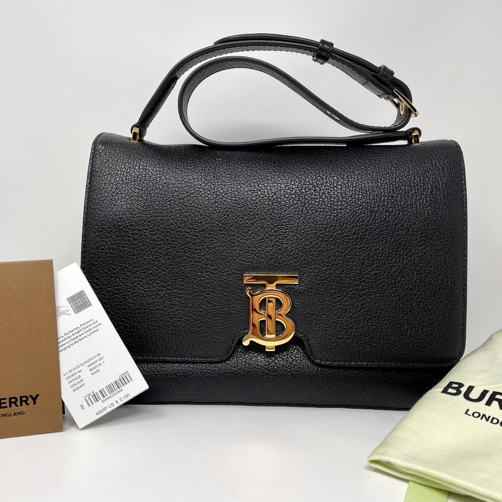 BURBERRY Alice TB Medium Black Shoulder Bag